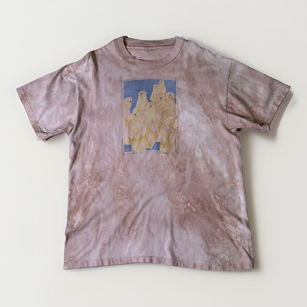 Vintage B Stone Polar Bear Shirt Short Sleeve Size Large
